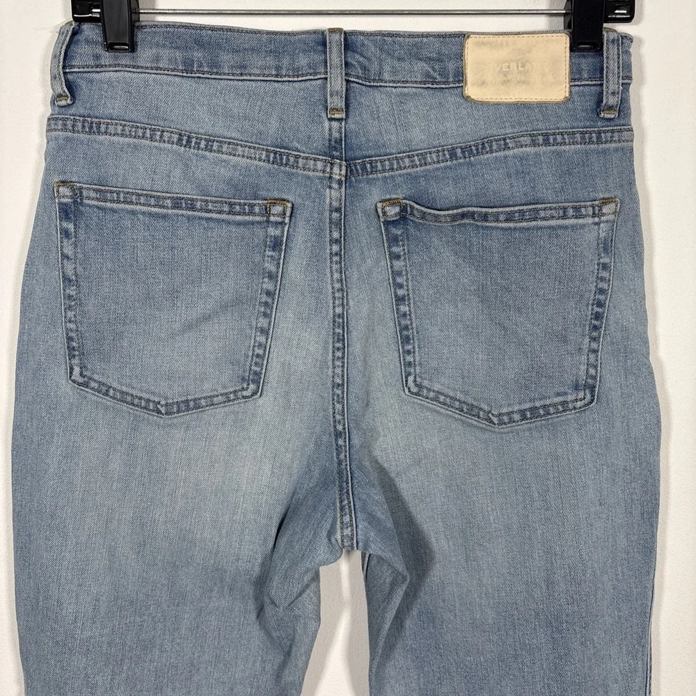 Everlane Cheeky Bootcut Denim Jean Stretch Light Wash Sunbleached Blue 27 Crop